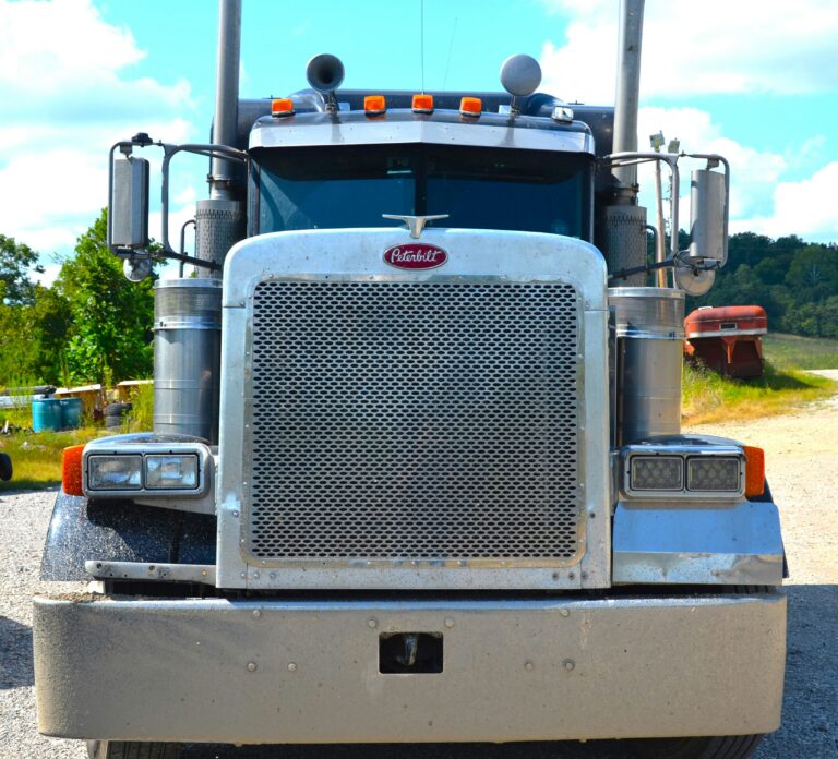 white Peterbilt semi truck front view — IFTA filing guide 2026